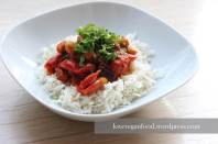 Kichererbsen-Tomaten-Curry mit Reis